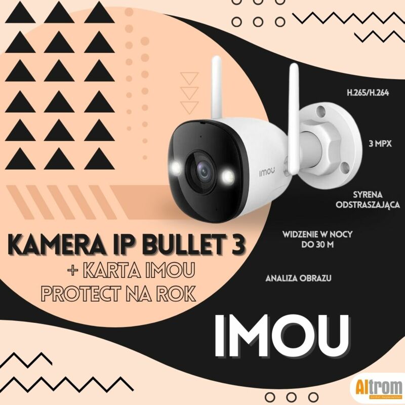 Zestaw kamery Imou Bullet 3 z kartą Imou Protect